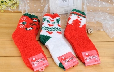 樂高家居毛絨圣誕襪3色組合裝 聚美優品限時特賣，正品折扣不容錯過